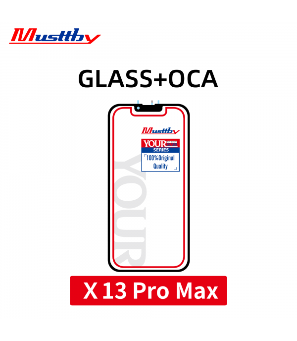 Стекло для переклейки iPhone 13 Pro Max + OCA Musttby YourGlass Original